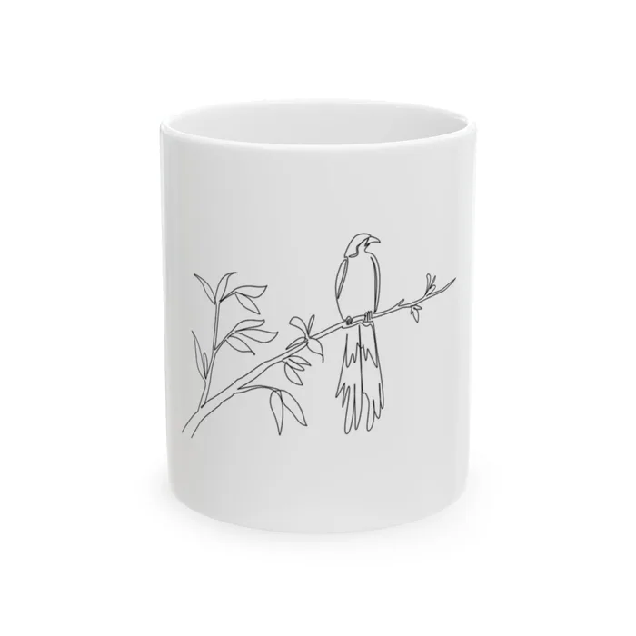 Bird of Paradise One Line Art Mug