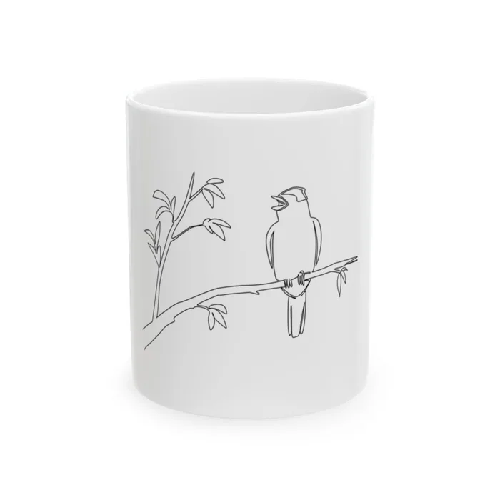 Blackcap One Line Art Mug