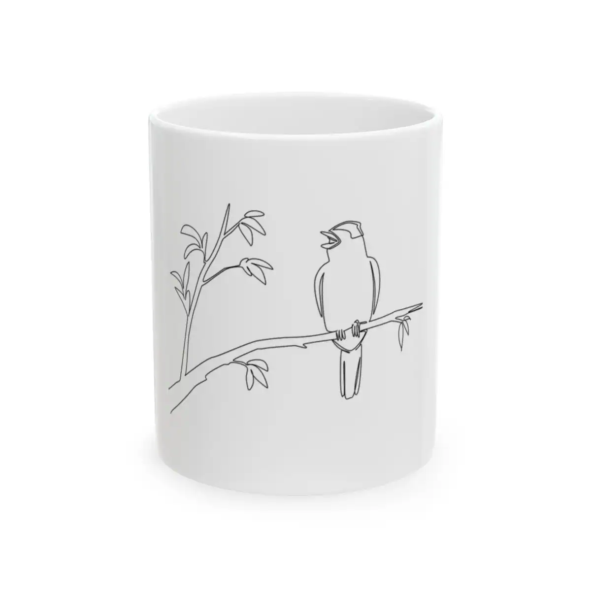 Blackcap One Line Art Mug