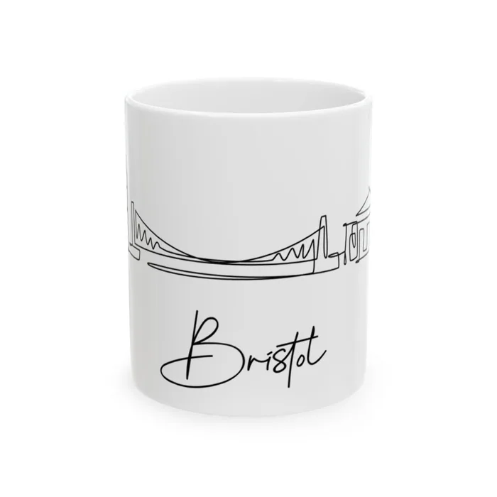 Bristol drawn in one continuous line. Bristol Skyline Mug