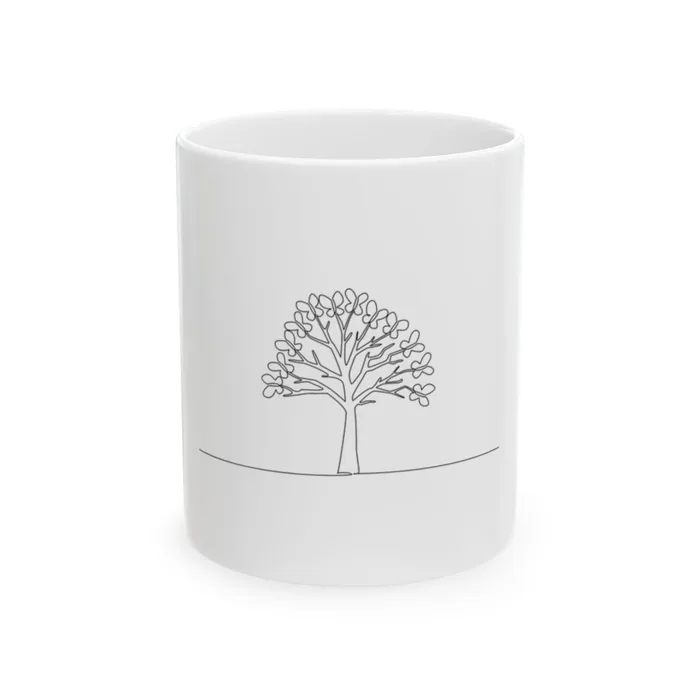 Butterfly Tree One Line Art Mug
