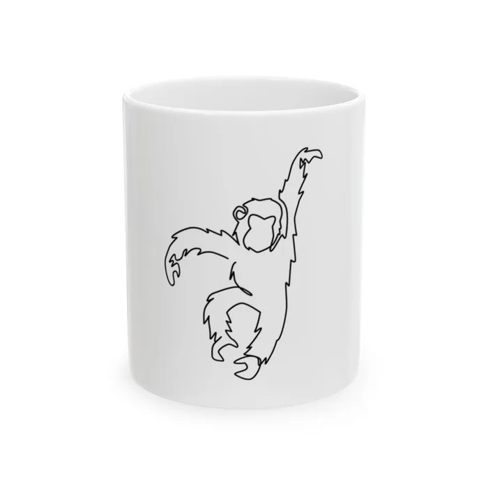 Chimpanzee One Line Art Mug