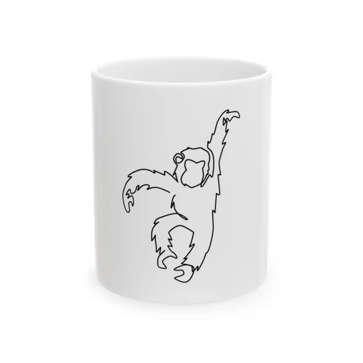 Chimpanzee One Line Art Mug
