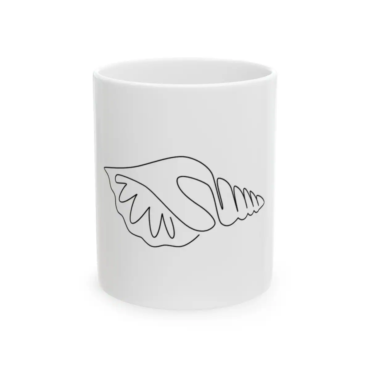 Conch Shell One Line Art Mug