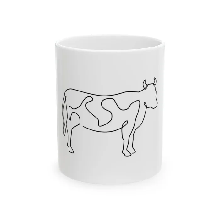 Cow One Line Art Mug