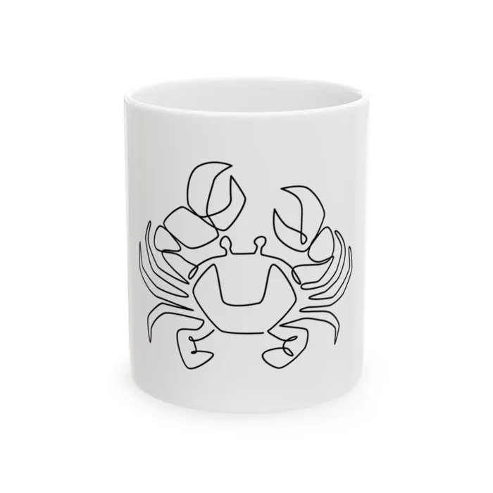 Crab One Line Art Mug