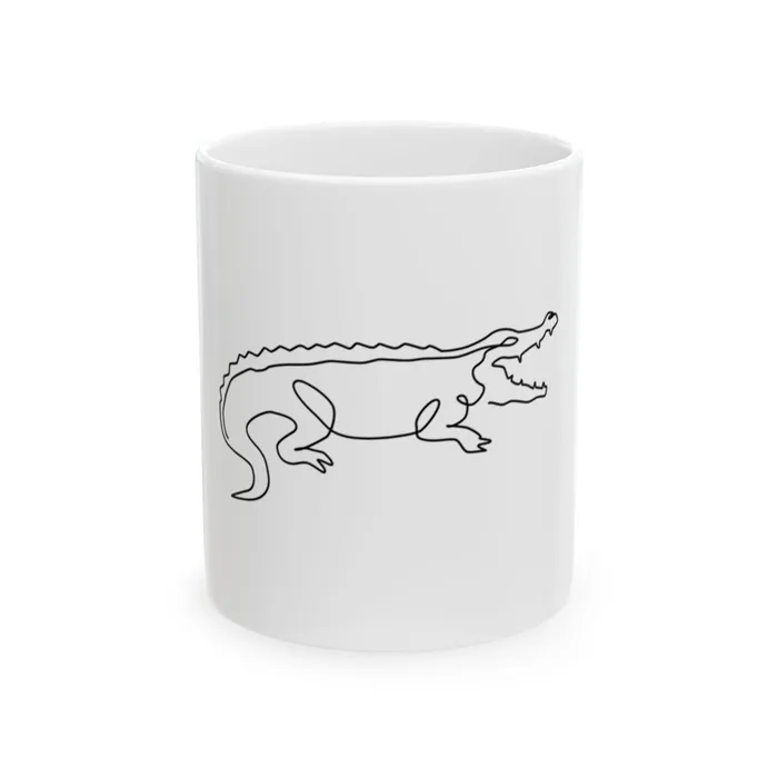 Crocodile One Line Art Mug