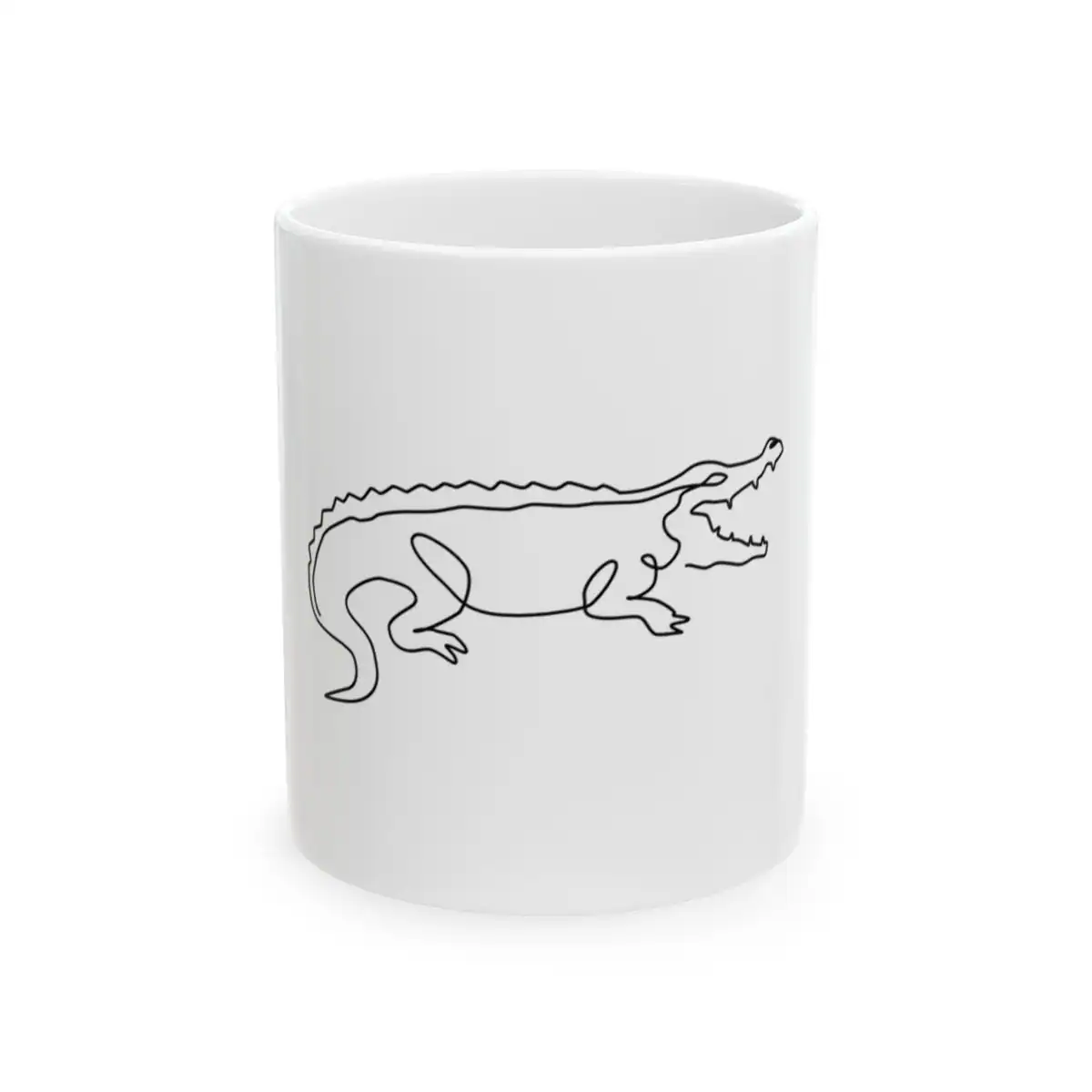 Crocodile One Line Art Mug