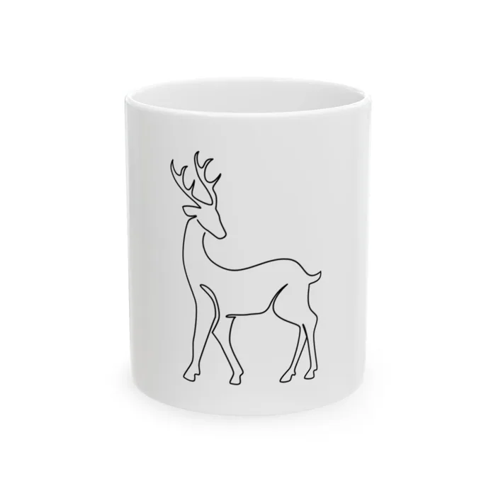 Deer One Line Art Mug