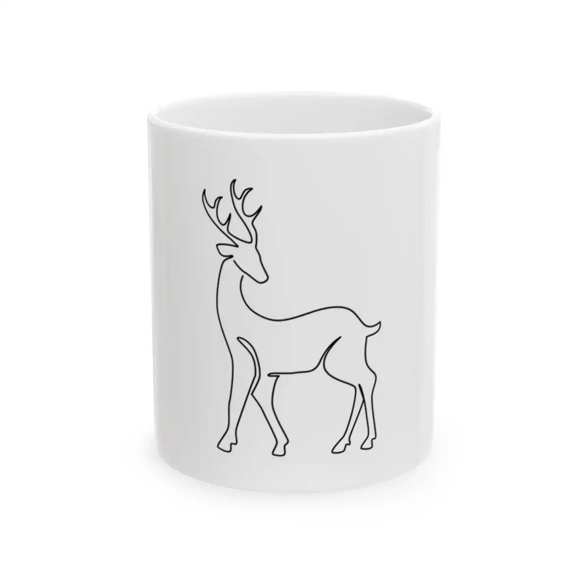 Deer One Line Art Mug