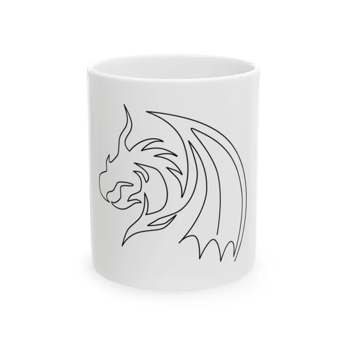 Dragon Head One Line Art Mug