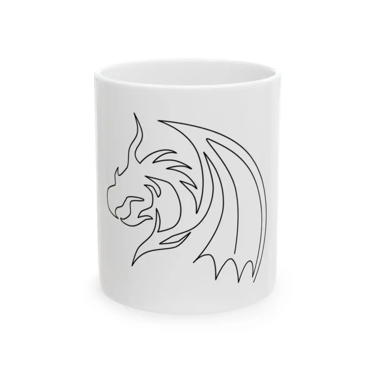 Dragon Head One Line Art Mug