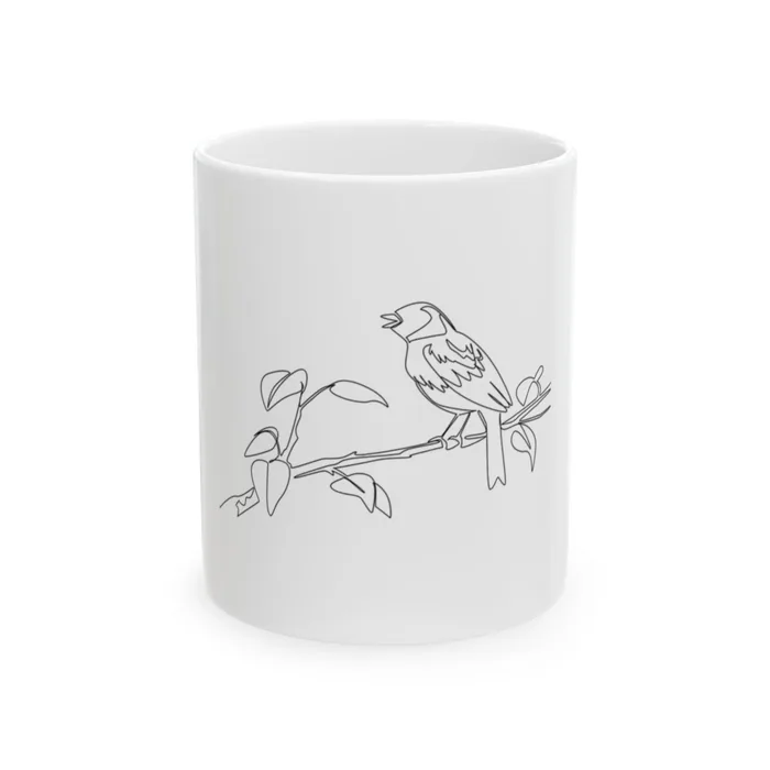 Dunnock One Line Art Mug