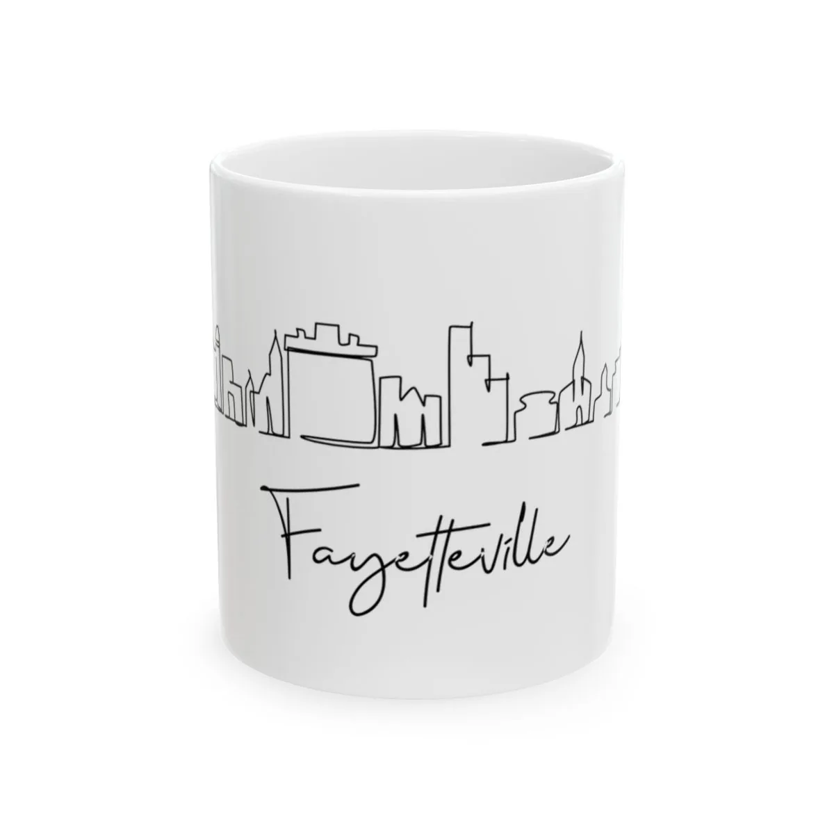 Fayetteville Arkansas Skyline Mug
