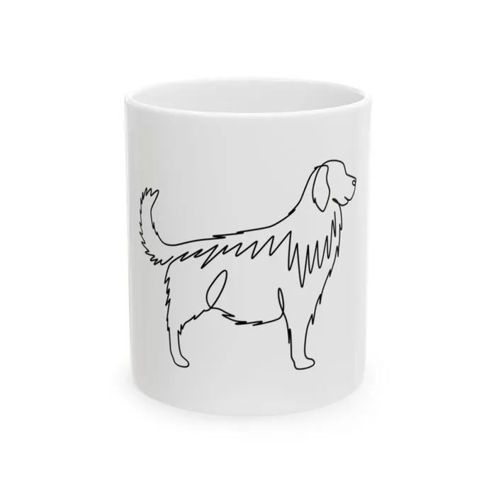 Golden Retriever One Line Art Mug