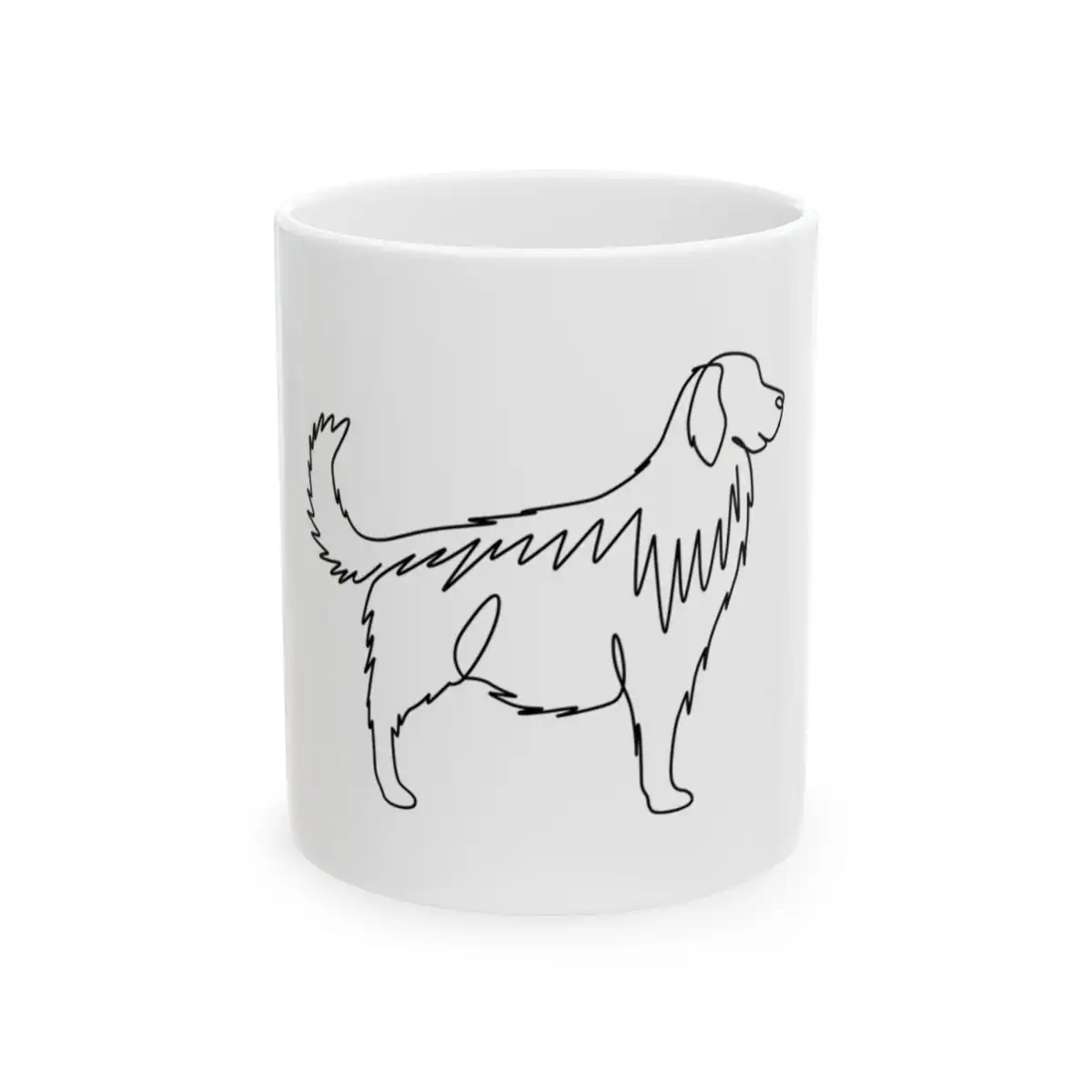 Golden Retriever One Line Art Mug