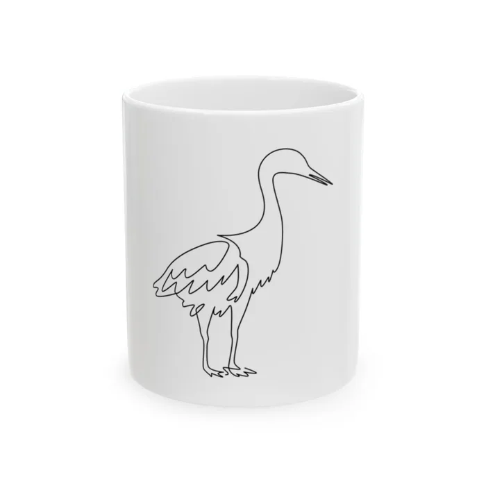 Heron One Line Art Mug