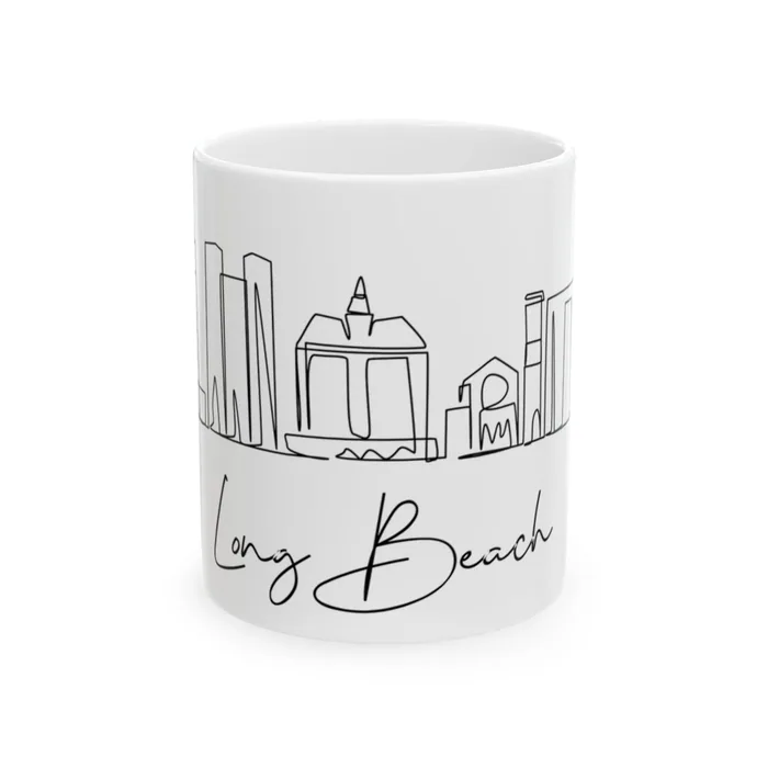 Long Beach Skyline Mug