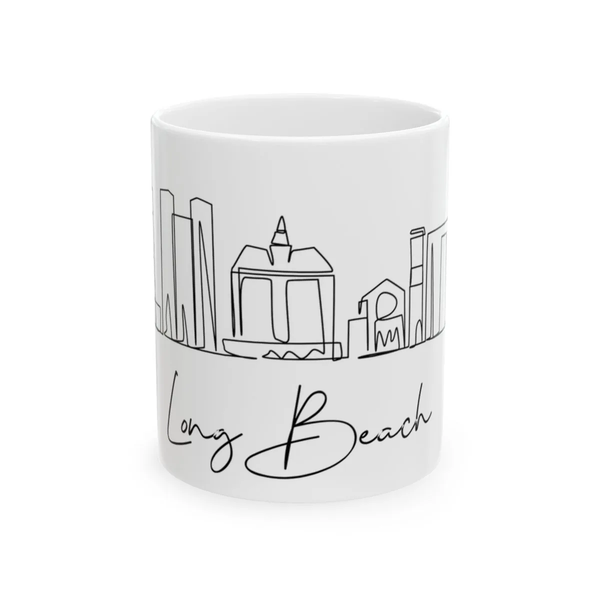 Long Beach Skyline Mug