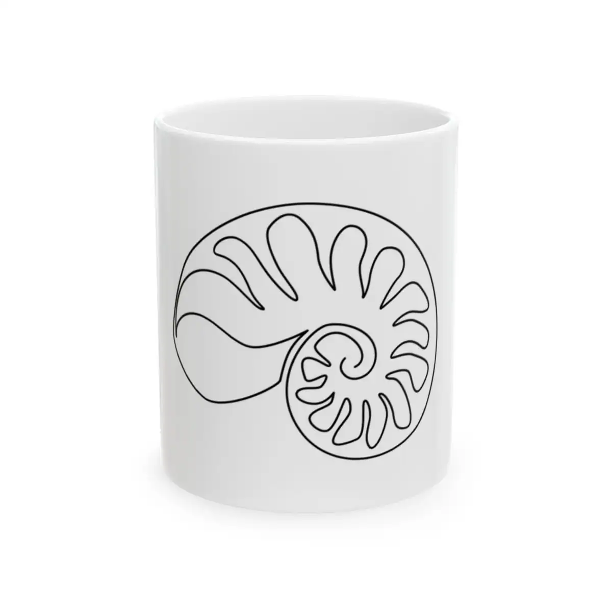 Nautilus Shell One Line Art Mug