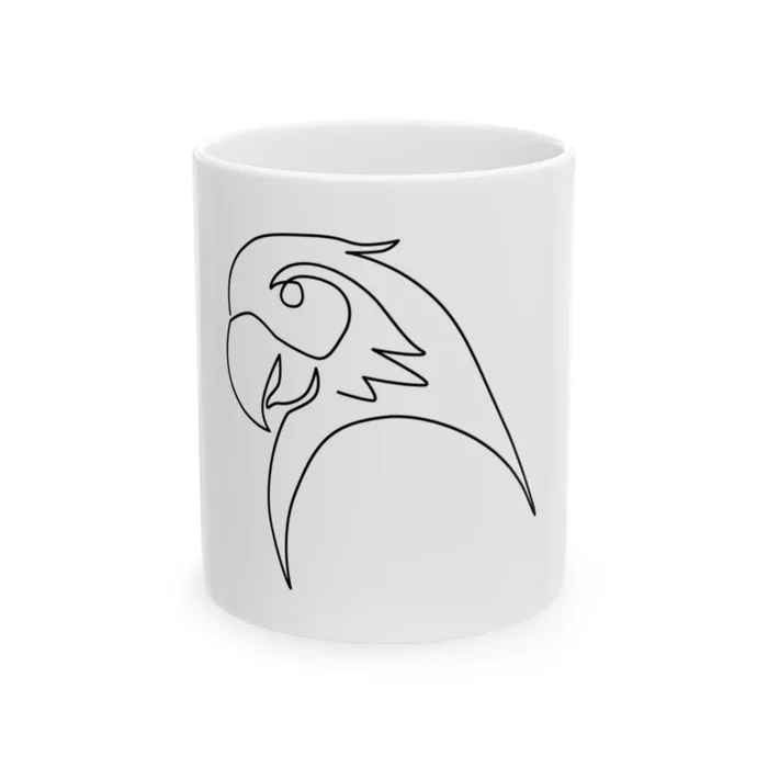 Parrot Head One Line Art Mug