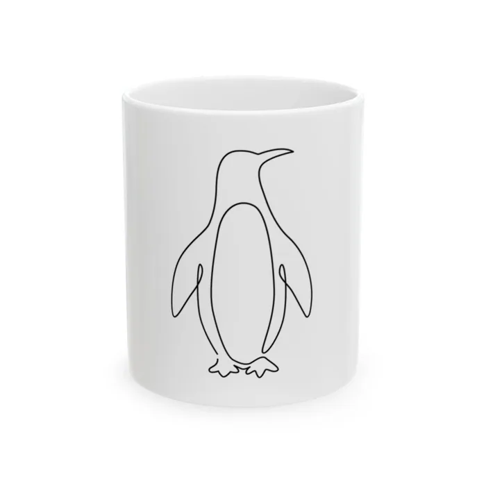 Penguin One Line Art Mug