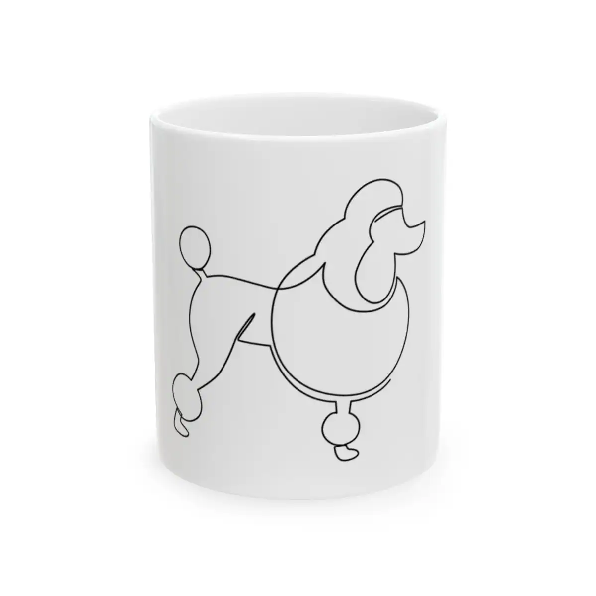 Poodle One Line Art Mug