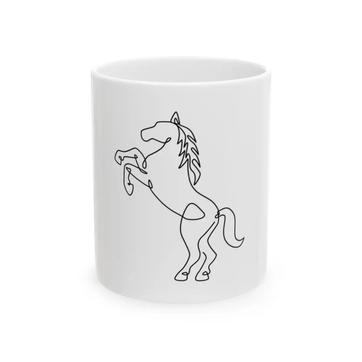 Rearing Horse One Line Art Mug
