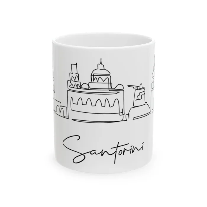 Santorini Skyline Mug