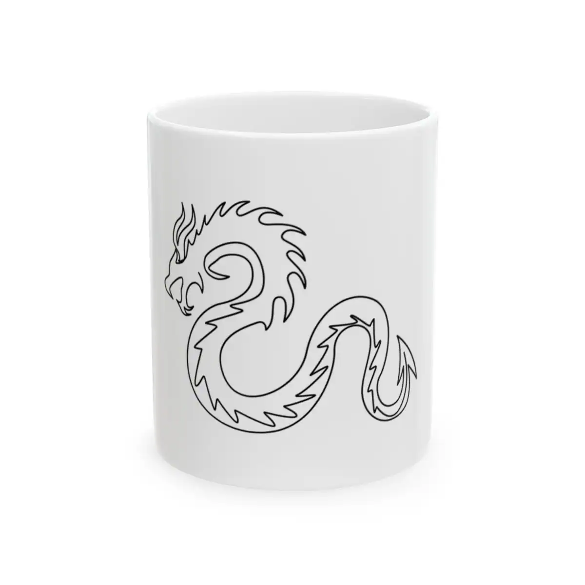 Serpent Dragon One Line Art Mug