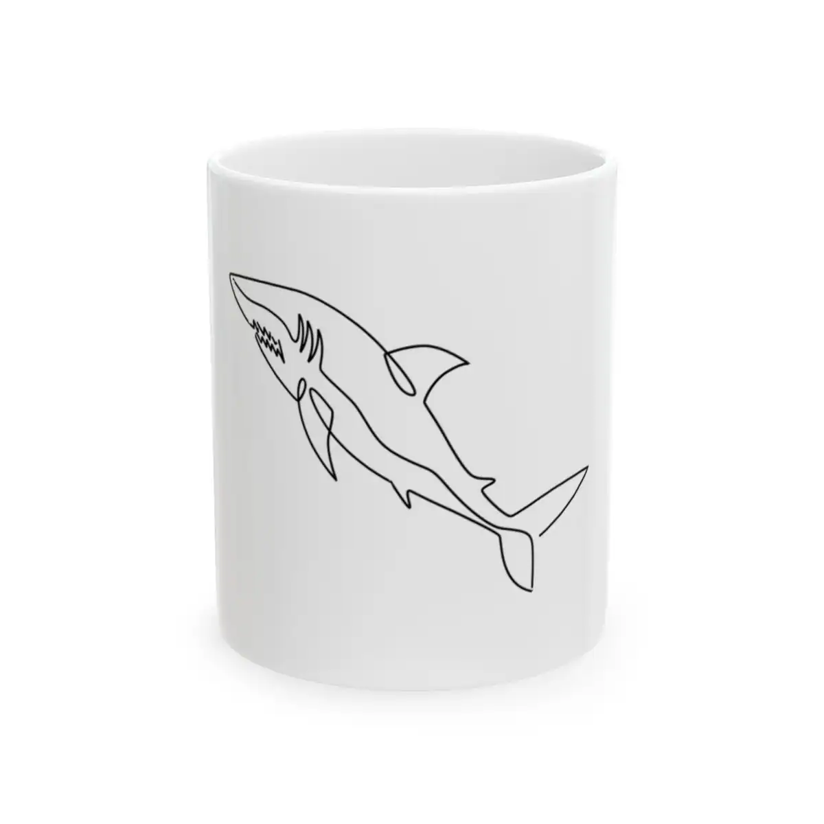 Shark One Line Art Mug