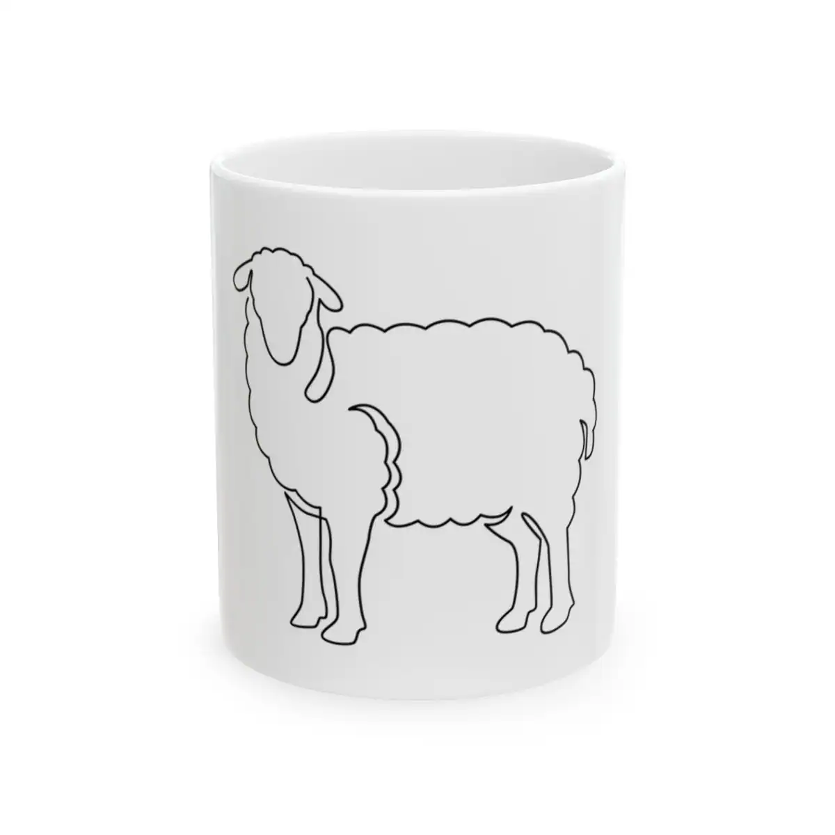 Sheep One Line Art Mug