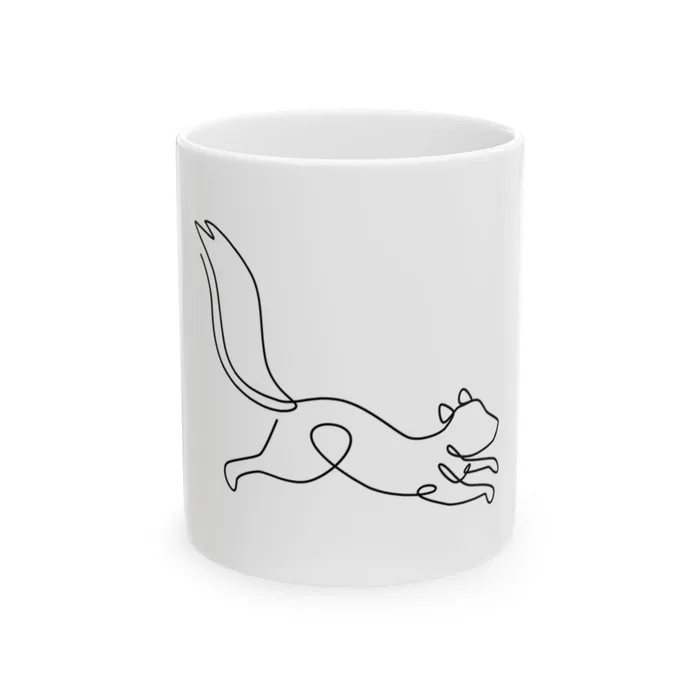 Squirrel One Line Art Mug