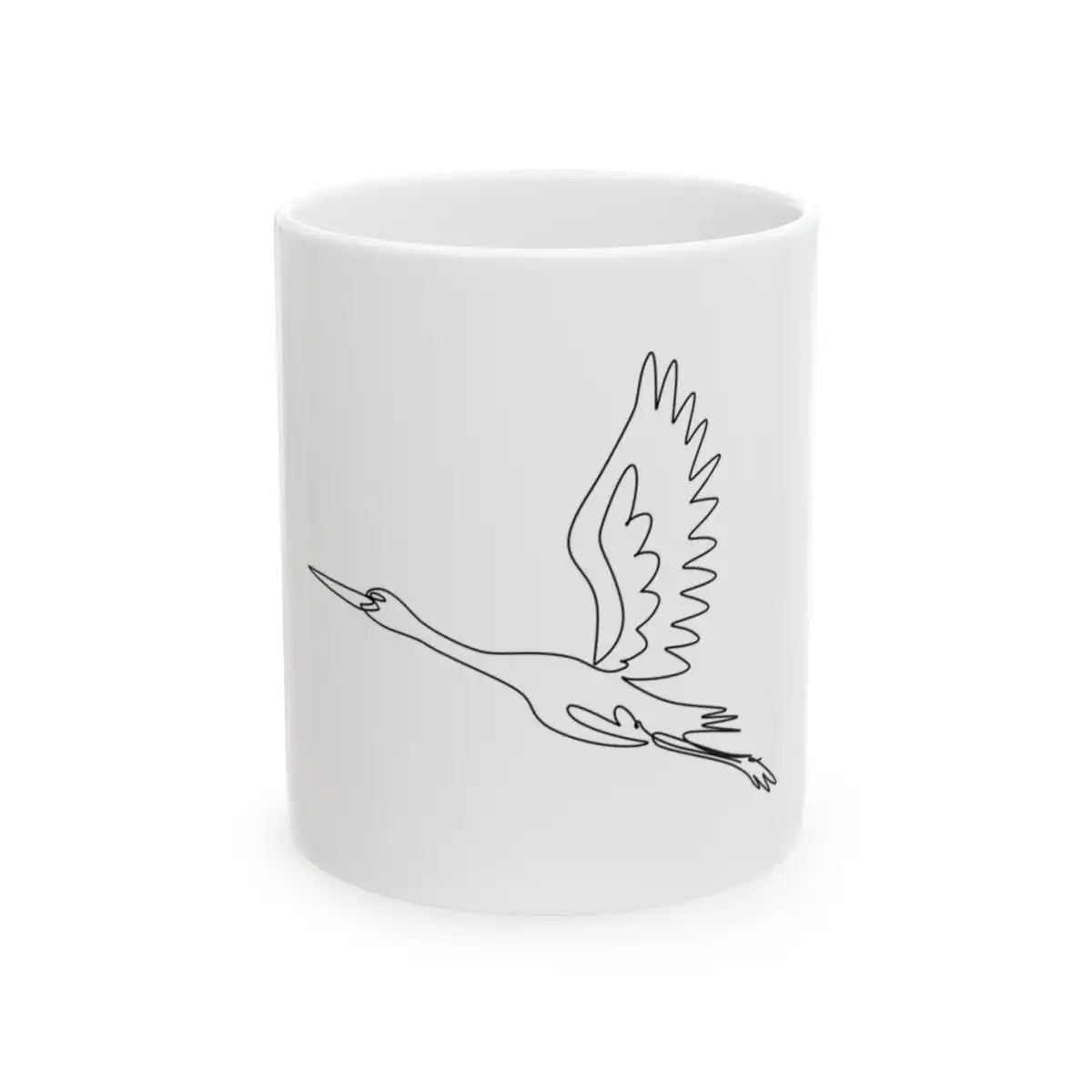 Stork in Flight One Line Art Mug