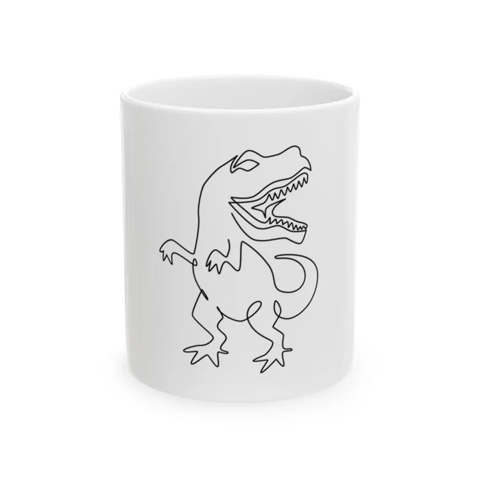 T. Rex One Line Art Mug