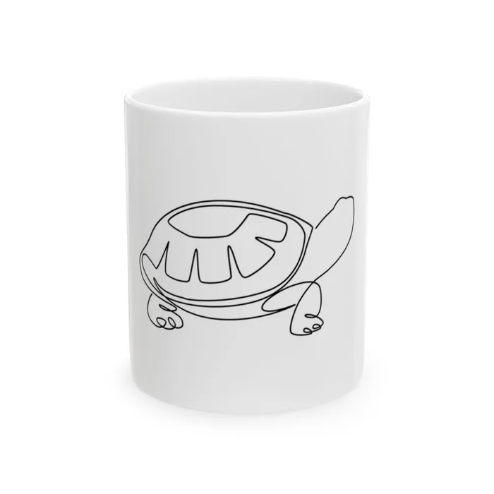 Tortoise One Line Art Mug