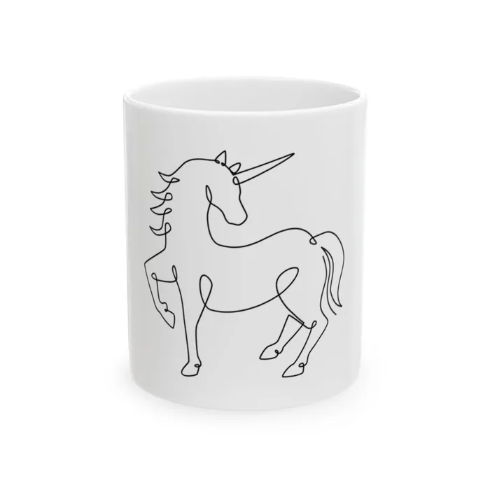 Unicorn One Line Art Mug
