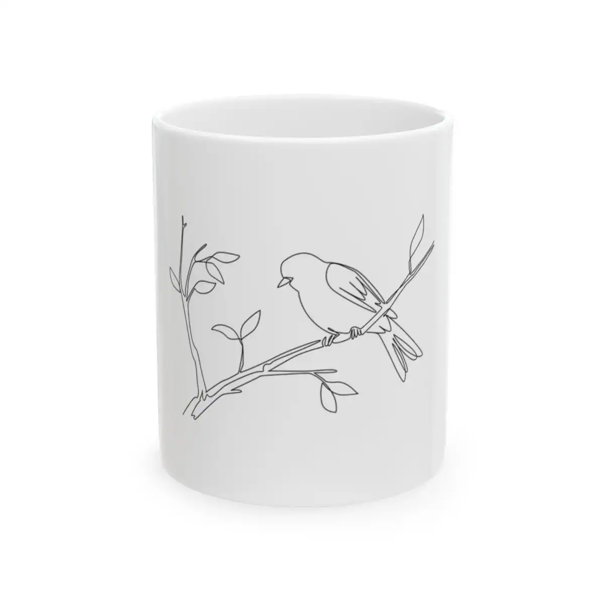 Willow Warbler One Line Art Mug